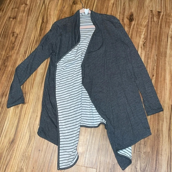 Matilda Jane womens Medium cardigan drape front long sleeve grey Kendra casual - Picture 2 of 5